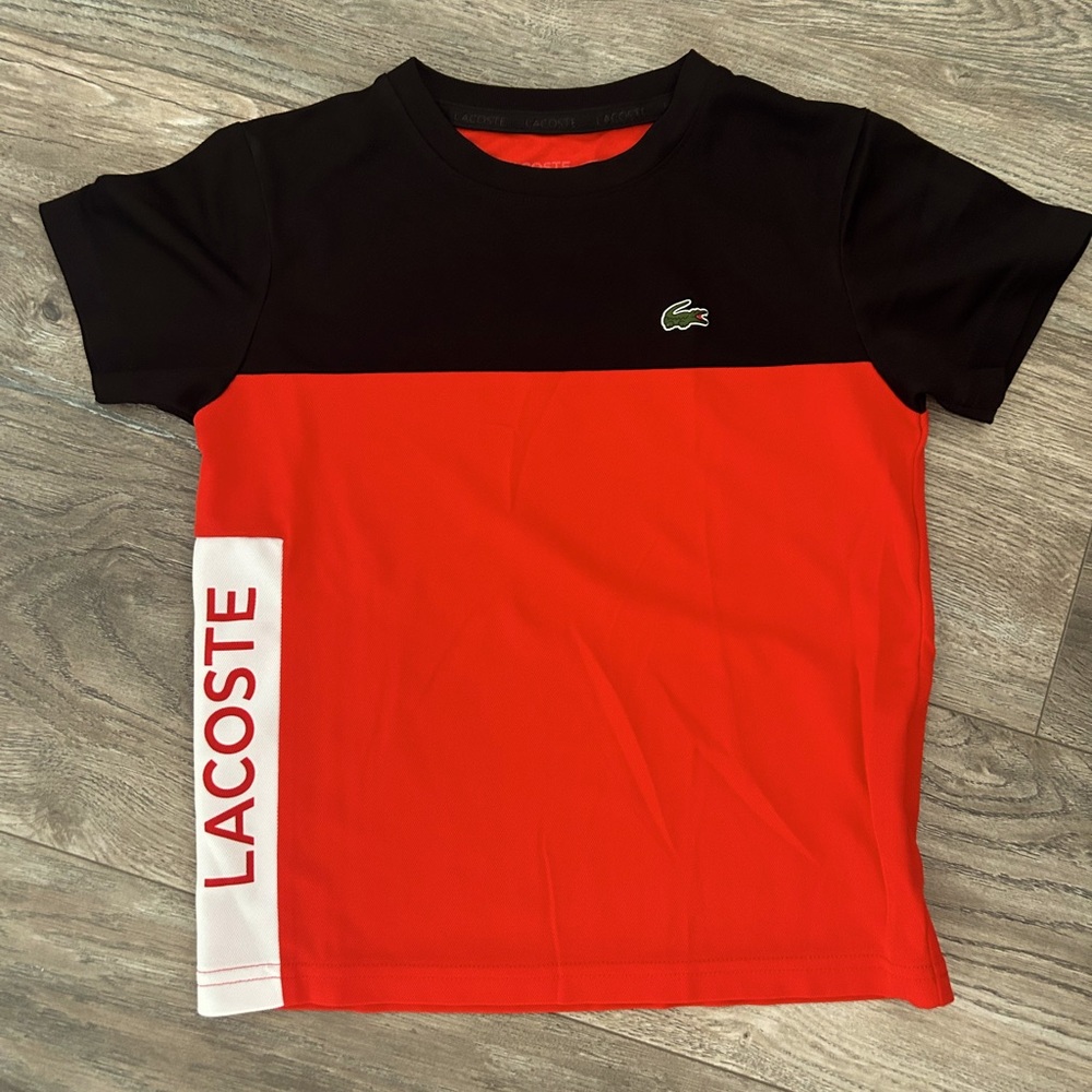 Lactose Sport kids red black short sleeve shirt boys size 6